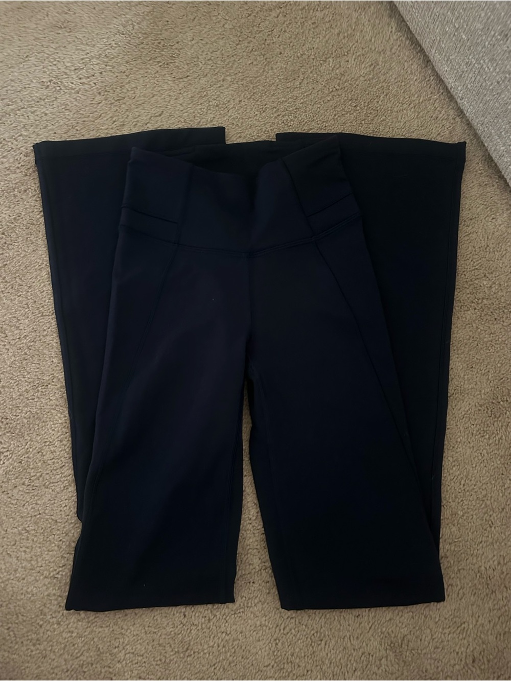Women’s Navy Flare Leggings — Brand